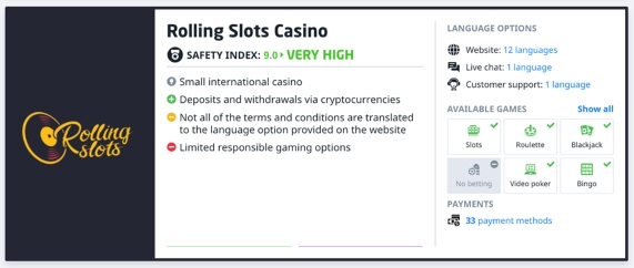 Rolling Slots Casino